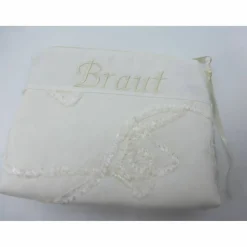 Brauttasche bestickt in ecru mit Chenilleranke