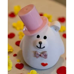 Bärchen Paar aus Raysin mit Hut und Fliege - niedliche Dekoration oder Hochzeitsgeschenk