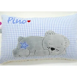 Bärenkissen Namenskissen Taufkissen Kuschelkissen Kindergartenkissen Geburtsgeschenk