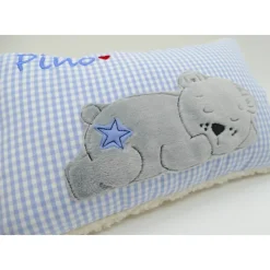 Bärenkissen Namenskissen Taufkissen Kuschelkissen Kindergartenkissen Geburtsgeschenk