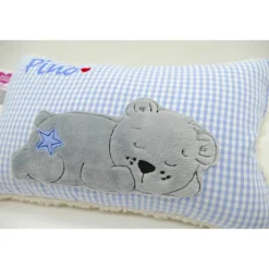 Bärenkissen Namenskissen Taufkissen Kuschelkissen Kindergartenkissen Geburtsgeschenk