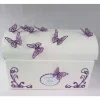 Briefbox Truhe SCHMETTERLINGE VIOLETT Kommunion
