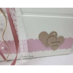 Briefbox Truhe VINTAGE DANKE mit Altrosa - Hochzeit Kartenbox