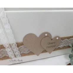 Briefbox Truhe VINTAGE mit Schleierkraut Hochzeit Kartenbox