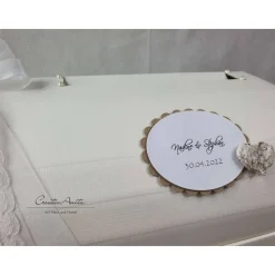 Briefbox Truhe VINTAGE mit Birkenherz Hochzeit Kartenbox