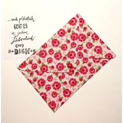 Briefumschlag, Blumen, 17,5 cm x 12 cm, Geschenkverpackung, Liebesbrief