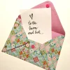 Briefumschlag, Blumenmuster, 17,5 cm x 12 cm, Geschenkverpackung, Liebesbrief