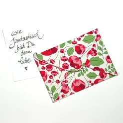 Briefumschlag, Blumenmuster, 13,5cm x 10,5cm, Geschenkverpackung, Liebesbrief