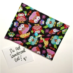 Briefumschlag, Eulen, 17,5 cm x 12 cm, Geschenkverpackung, Liebesbrief