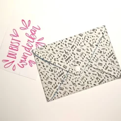 Briefumschlag, Musik, 17,5 cm x 12 cm, Geschenkverpackung, Liebesbrief