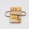 Büroklammer aus Holz zum Geld verschenken, kleines Geldgeschenk