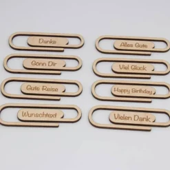 Büroklammer aus Holz zum Geld verschenken, kleines Geldgeschenk