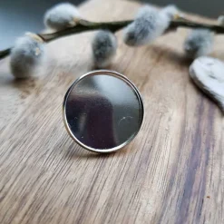 Brosche Pin Anstecknadel Krawattennadel silberfarbe Cabochon 20mm personalisiert