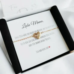 Bräutigam Mutter Geschenk, Geschenk Mutter des Bräutigams, Armband Herz Edelstahl