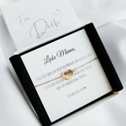 Bräutigam Mutter Geschenk, Geschenk Mutter des Bräutigams, Armband Herz Edelstahl