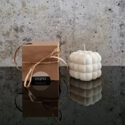 Bubble Cube - Puff I Dekorative Kerze aus Sojawachs I Geschenkbox I Geschenkidee I Home Decor I Vegan