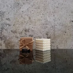 Bubble Cube Kerze – Handgemachte Sojawachs-Kerze in modernem Design, dekorativ und nachhaltig
