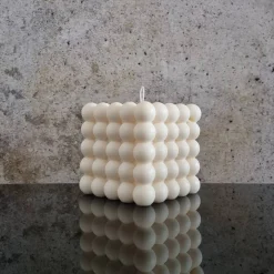 Bubble Cube Kerze – Handgemachte Sojawachs-Kerze in modernem Design, dekorativ und nachhaltig