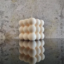 Bubble Cube Kerze – Handgemachte Stilvolle Sojawachs-Kerze in modernem Design, dekorativ und nachhaltig