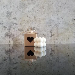 Bubble Cube Kerze – Handgemachte Stilvolle Sojawachs-Kerze in modernem Design, dekorativ und nachhaltig