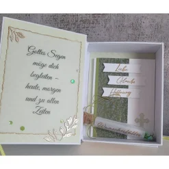 Buch-Box, Geldgeschenk, Gutscheingeschenk zur Konfirmation, besondere Geschenkidee