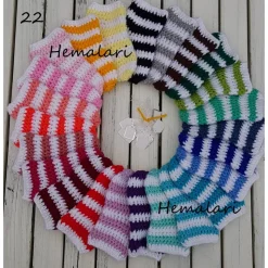 bunt gestreifte Adventskalender Söckchen * gehäkelt * 24 Socken * Weihnachtskalender