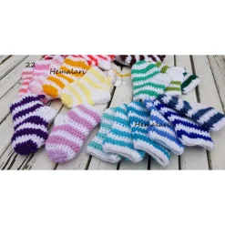 bunt gestreifte Adventskalender Söckchen * gehäkelt * 24 Socken * Weihnachtskalender