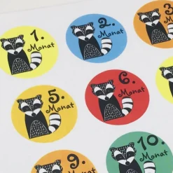 bunte 24 Monatsaufkleber Tier Baby Meilenstein Aufkleber