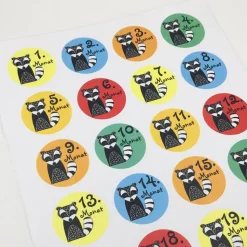 bunte 24 Monatsaufkleber Tier Baby Meilenstein Aufkleber