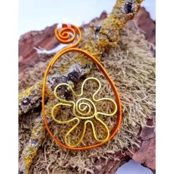 Bunte Ostereier Blumenanhänger für den Osterstrauß 2er Set