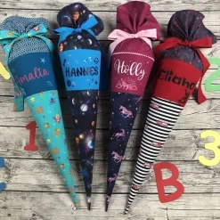 Bunte Schultüte nach Wunsch Mit Name und kleinen Details