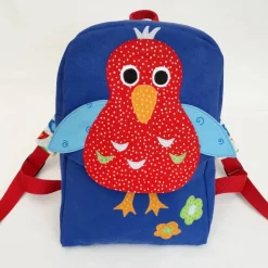 Bunter Kinderrucksack mit Tiermotiv aus Baumwollstoff