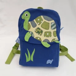 Bunter Kinderrucksack mit Tiermotiv aus Baumwollstoff