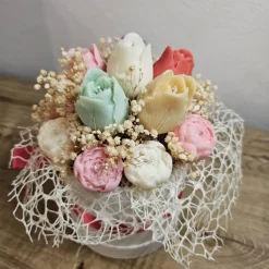 Bunter Tulpenstrauß mit Kerzenblumen | Frühlingsstrauß frisch & farbenfroh | Blumengeschenk, Fr&uum