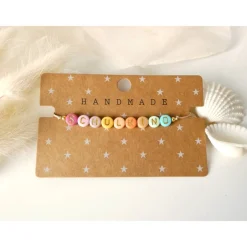 Buntes Armband Schulkind, Geschenk zur Einschulung, erster Schultag