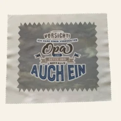 buntes Brillenputztuch mit collen Sprüchen zum Verschenken und Freude bereiten