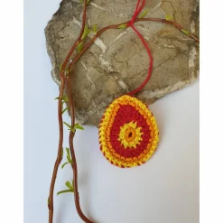 Buntes gehäkeltes Wende-Osterei