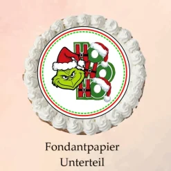 Burn Away Tortenaufleger Grinch Weihnachten Tortendeko Esspapier Fondant anzünden Brennbarer Aufleger