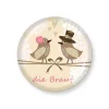 Button „die Braut“  3,2 cm