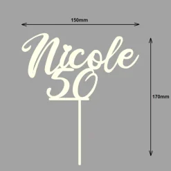 Cake Topper - Personalisierte Geburtstagsdeko mit Namen, Zahl und Geschenkidee für individuelle Geurtstagstorten