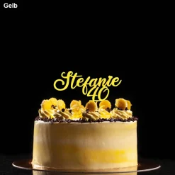 Cake Topper - Personalisierte Geburtstagsdeko mit Namen, Zahl und Geschenkidee für individuelle Geurtstagstorten