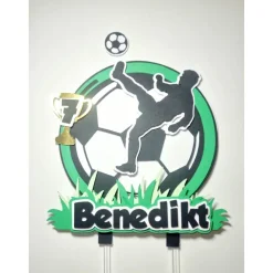 Cake Topper Fußbal, PERSONALISIERUNG, Cake Topper Geburtstag, Happy Birthday, Kuchendeko, Topper Kuchen, Torte
