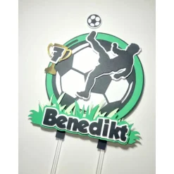 Cake Topper Fußbal, PERSONALISIERUNG, Cake Topper Geburtstag, Happy Birthday, Kuchendeko, Topper Kuchen, Torte