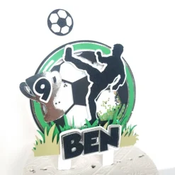 Cake Topper Fußbal, PERSONALISIERUNG, Cake Topper Geburtstag, Happy Birthday, Kuchendeko, Topper Kuchen, Torte