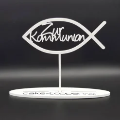 Cake Topper Kommunion Fisch V2