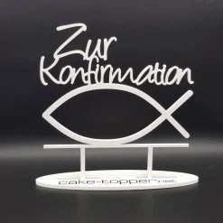 Cake Topper Konfirmation Fisch V1