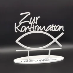 Cake Topper Konfirmation Fisch V1
