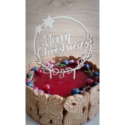 Cake Topper Merry Christmas / Kuchendekoration Deko Weihnachten