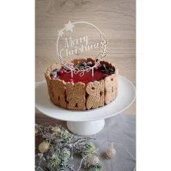 Cake Topper Merry Christmas / Kuchendekoration Deko Weihnachten