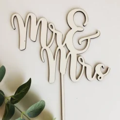 Cake Topper Mr & Mrs / Hochzeitsdeko Kuchen